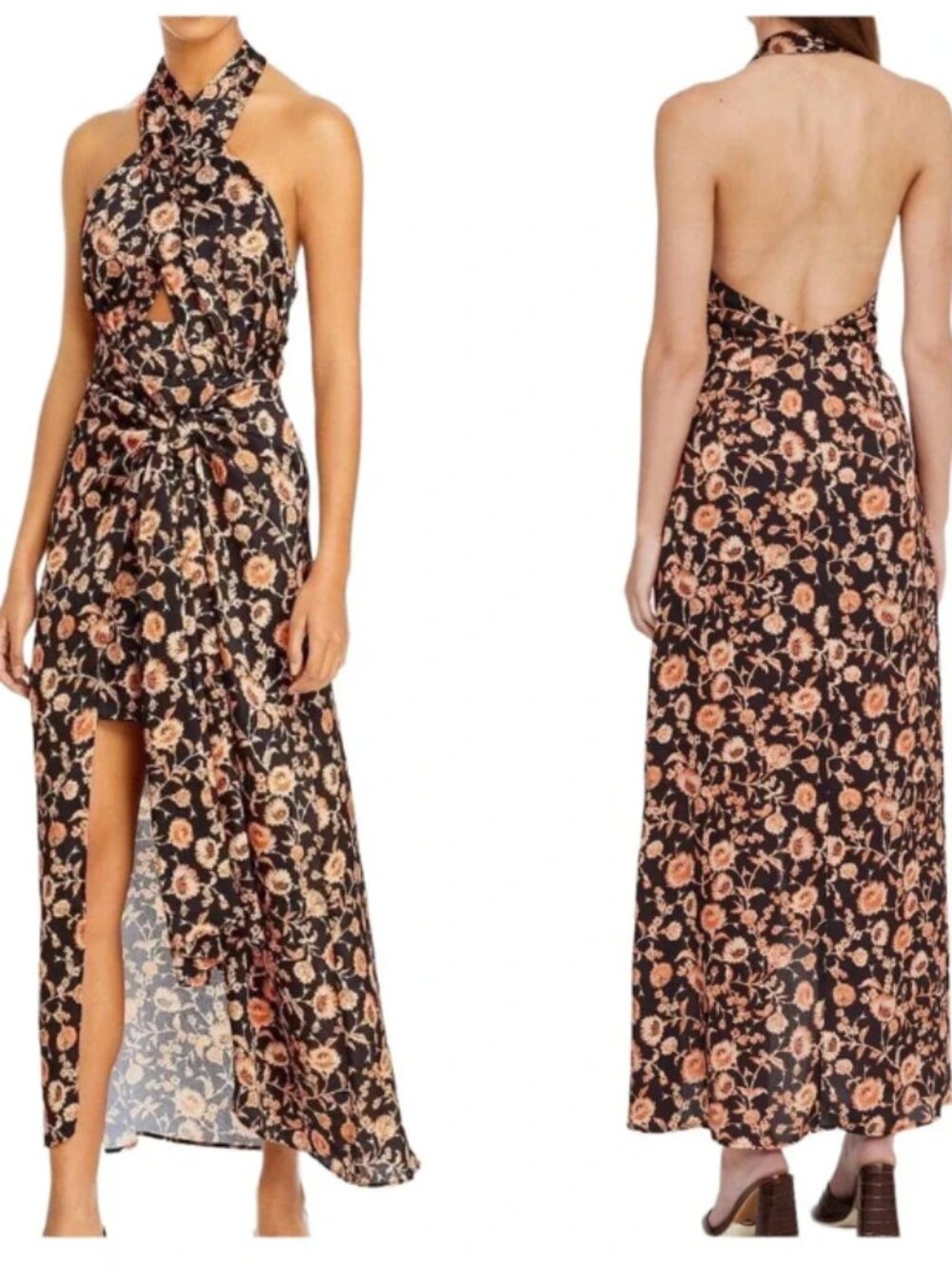 Significant Other Effie Floral Halter Maxi Dress US 2 / AUS 6